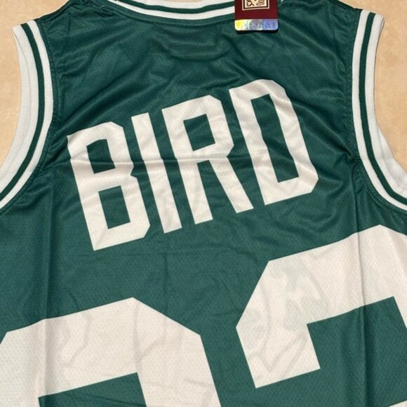 Boston Celtics Larry Bird # 33 Jersey Green/White , Unisex - Picture 3 of 12